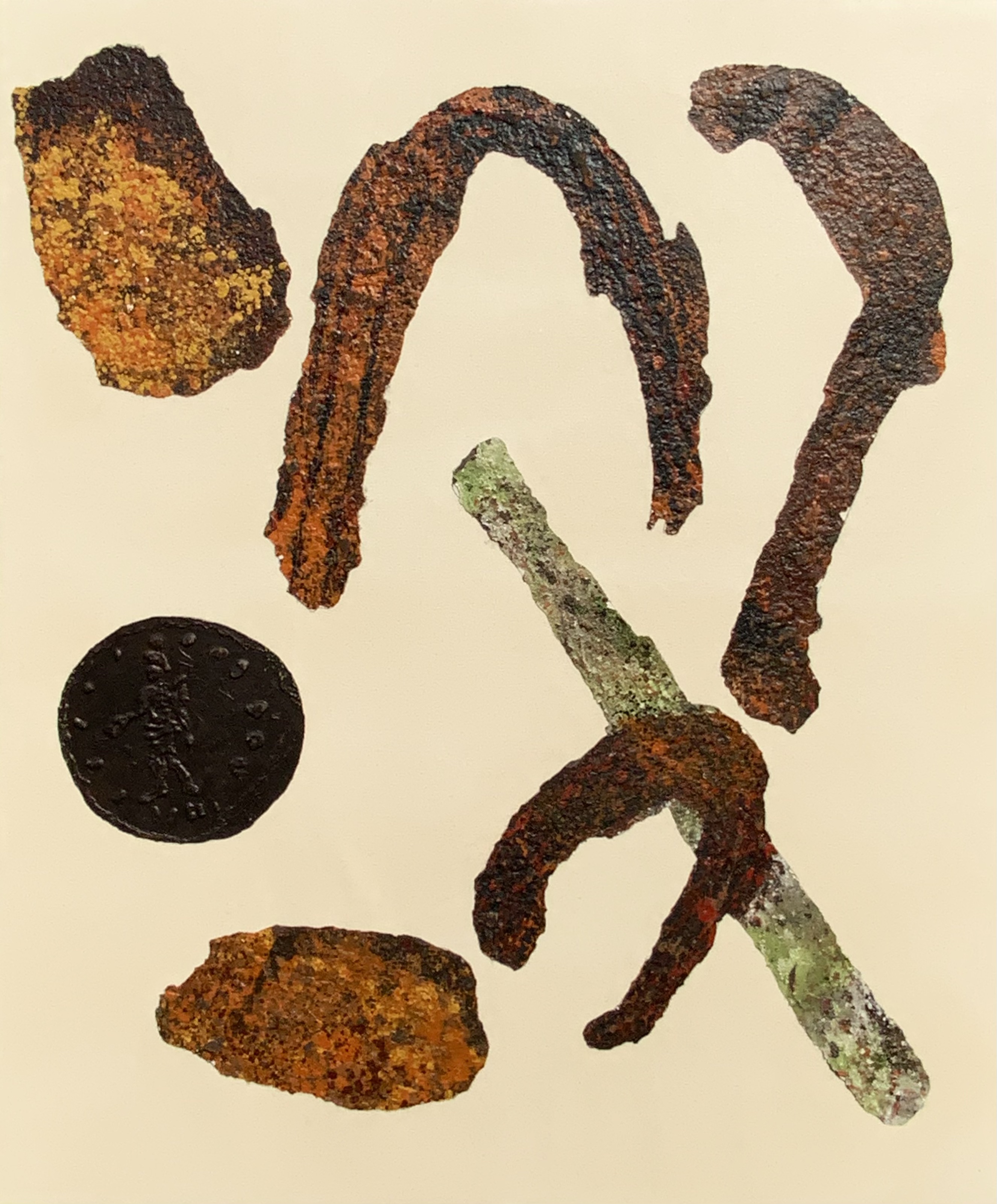 Painting of a roman coin from the Lincolnshire Series